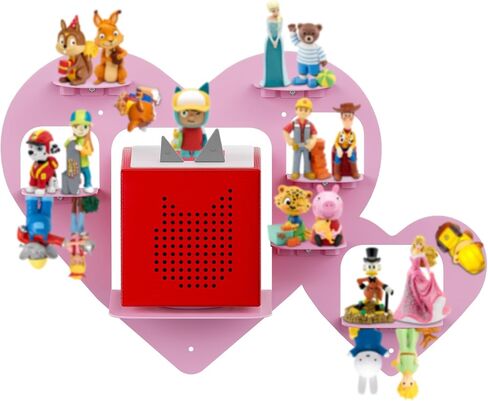 Metal Bracket for Toniebox,Floating Shelf for Tonies Figures 15-20pcs Storage,Wall Mounted Brackets for Toniebox Player,Children's Room Decorations and Gifts (Pink) in Saudi Arabia