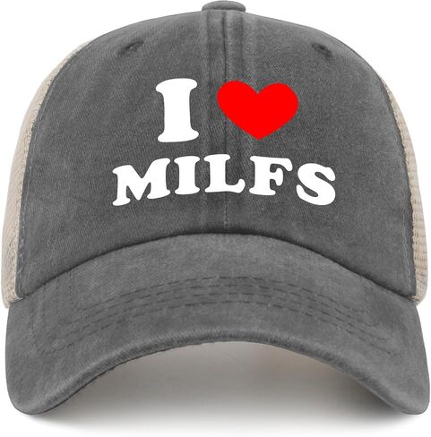 I Love Milfs Hats Funny Hats for Women hat in Saudi Arabia