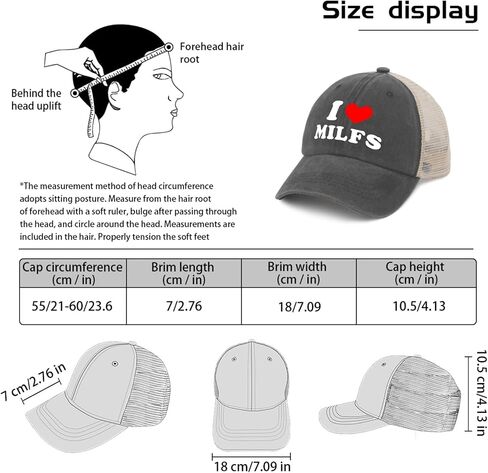 I Love Milfs Hats Funny Hats for Women hat in Saudi Arabia