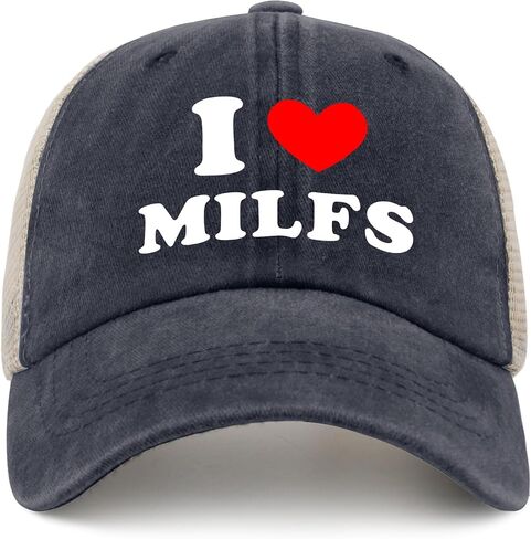 I Love Milfs Hats Funny Hats for Women hat in Saudi Arabia