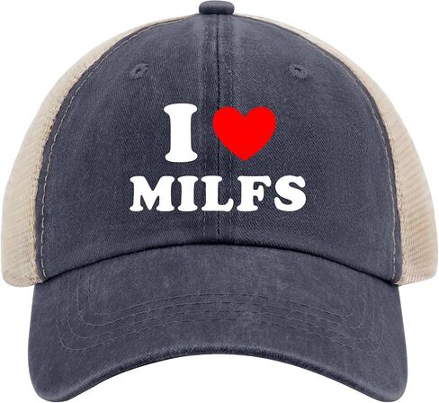 I Love Milfs Hats Funny Hats for Women hat in Saudi Arabia