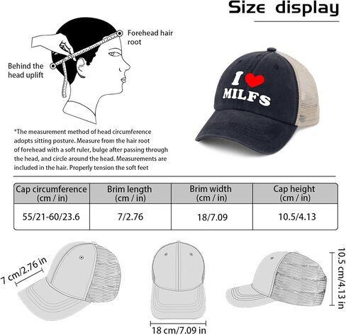 I Love Milfs Hats Funny Hats for Women hat in Saudi Arabia