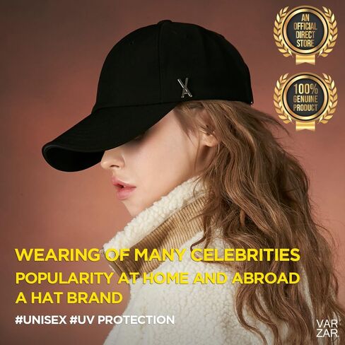 VARZAR【Official Store Silver Stud Over fit Ball Cap / 3colors Unisex Deeper Small face Effect UV Protection hat in Saudi Arabia
