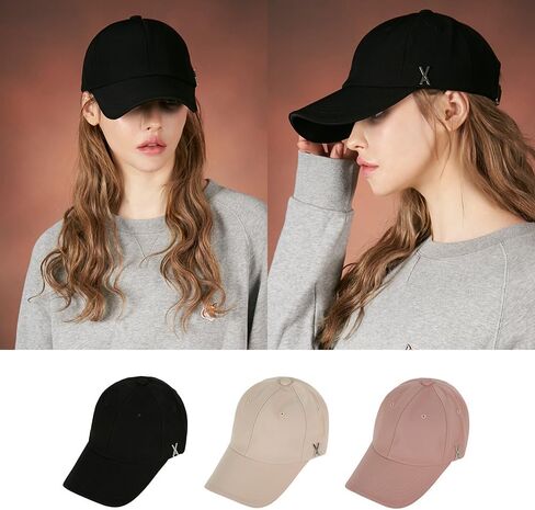 VARZAR【Official Store Silver Stud Over fit Ball Cap / 3colors Unisex Deeper Small face Effect UV Protection hat in Saudi Arabia