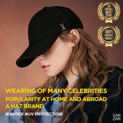 Varzar 【المتجر الرسمي Rose Gold Stud Over Fit Ball Cap / 3Colors للجنسين الأعمق تأثير الوجه الصغير قبعة حماية الأشعة فوق البنفسجية in Kuwait