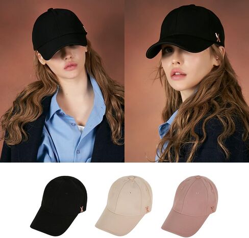 Varzar 【المتجر الرسمي Rose Gold Stud Over Fit Ball Cap / 3Colors للجنسين الأعمق تأثير الوجه الصغير قبعة حماية الأشعة فوق البنفسجية in Kuwait