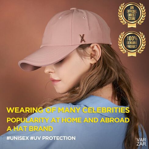 Varzar 【المتجر الرسمي Rose Gold Stud Over Fit Ball Cap / 3Colors للجنسين الأعمق تأثير الوجه الصغير قبعة حماية الأشعة فوق البنفسجية in Kuwait