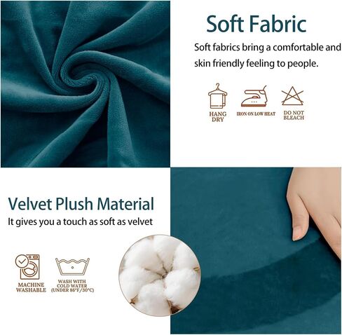 Dining Chair Seat Covers Set of 4, Stretch Velvet Chair Seat Slipcovers Protector, Removable Washable Kitchen Chair Covers for Dining Room Chairs (Set of 4, Teal) in Saudi Arabia