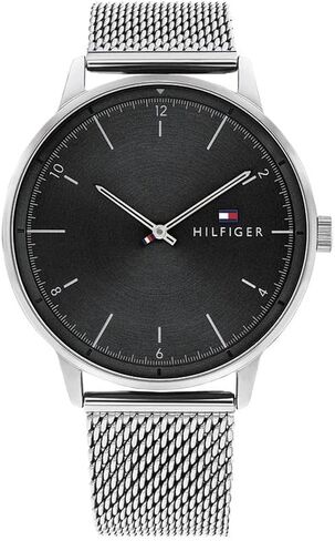 Tommy Hilfiger Men's Quartz Stainless Steel and Mesh Bracelet Casual Watch, Color: Blue (Model: 1791841) in Saudi Arabia