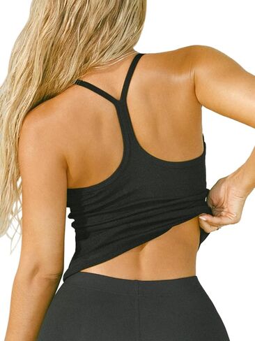 Women Workout Tops Racerback Tank Tops Basic Cute Summer 2025 Camisole Crew Neck Going Out Slim Fit Shirts in Saudi Arabia