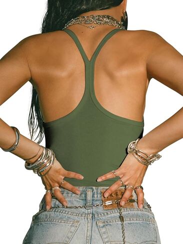 Women Workout Tops Racerback Tank Tops Basic Cute Summer 2025 Camisole Crew Neck Going Out Slim Fit Shirts in Saudi Arabia