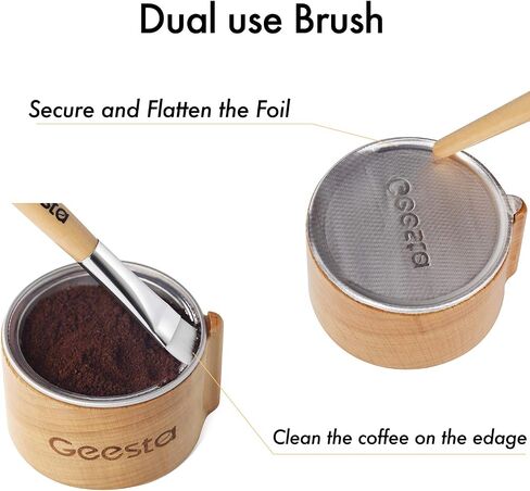 Easy-Seal Coffee Capsule Refill Kit for Nespresso Vertuoline with a Brush, Scoop, Reusable Capsule Holder, and 80 Premium Foil Seals in Kuwait