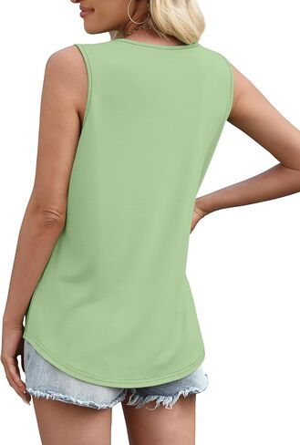 WIHOLL Tank Tops for Women Summer Outfits 2025 Square Neck Casual Shirts Blouses in Kuwait