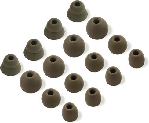8 Pairs Replacement Eartips Silicone Buds Ear Tips Earbuds Set Compatible with Beats Flex/Beats X/Beats Powerbeats Pro Wireless Earphones - Black in Saudi Arabia