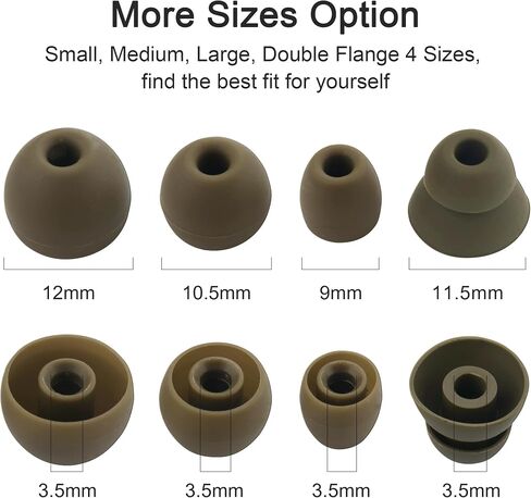 8 Pairs Replacement Eartips Silicone Buds Ear Tips Earbuds Set Compatible with Beats Flex/Beats X/Beats Powerbeats Pro Wireless Earphones - Black in Saudi Arabia