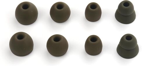 8 Pairs Replacement Eartips Silicone Buds Ear Tips Earbuds Set Compatible with Beats Flex/Beats X/Beats Powerbeats Pro Wireless Earphones - Black in Saudi Arabia