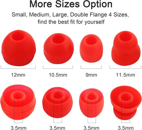 8 Pairs Replacement Eartips Silicone Buds Ear Tips Earbuds Set Compatible with Beats Flex/Beats X/Beats Powerbeats Pro Wireless Earphones - Black in Saudi Arabia