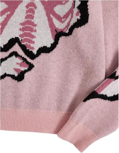 Men's Gothic Oversized Sweater Skull Pattern Long Sleeve Crew Neck Pullover Jumper Tops in Saudi Arabia