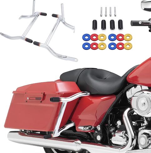 Motorycycle Saddle Bag Guards Rear Saddlebag Guards Support Compatible with 2009-2024 Harley Touring Street Glide Road King Electra Ultra Road Glide in Saudi Arabia