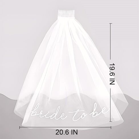 PartyGifts&beyond Embroidered Bride to Be Veil Bachelorette Party Favors Wedding Veils for Brides Bridal Veil in Saudi Arabia