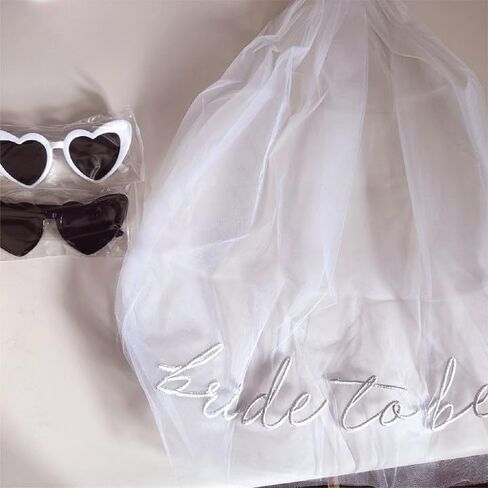 PartyGifts&beyond Embroidered Bride to Be Veil Bachelorette Party Favors Wedding Veils for Brides Bridal Veil in Saudi Arabia