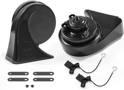 Car Horn 12V Universal Super Loud Electric Waterproof Horn Low High Two Tone Fit for Any 12 Volt Car Motorcycle Truck Boat Replacement Kit in Kuwait