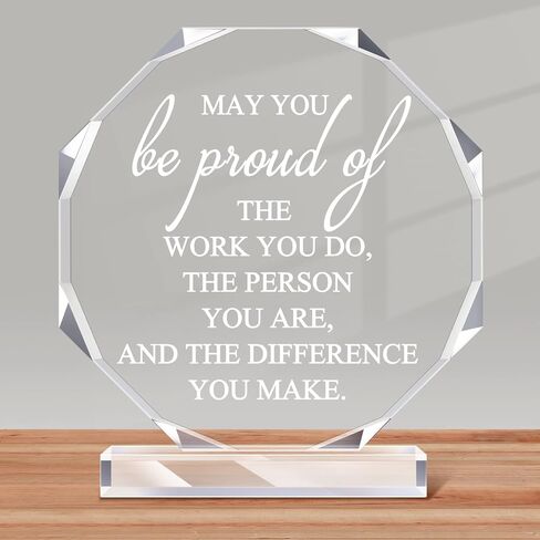 Maitys Thank You Gift Employee Inspirational Acrylic Sign Prizes Graduation Appreciation Gifts Employee of The Month Favor Keepsake for Nurse Women Teacher Team Volunteer Social Worker(Proud) in Saudi Arabia