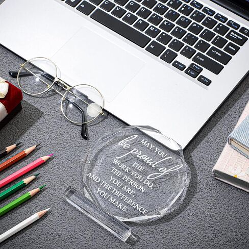 Maitys Thank You Gift Employee Inspirational Acrylic Sign Prizes Graduation Appreciation Gifts Employee of The Month Favor Keepsake for Nurse Women Teacher Team Volunteer Social Worker(Proud) in Saudi Arabia