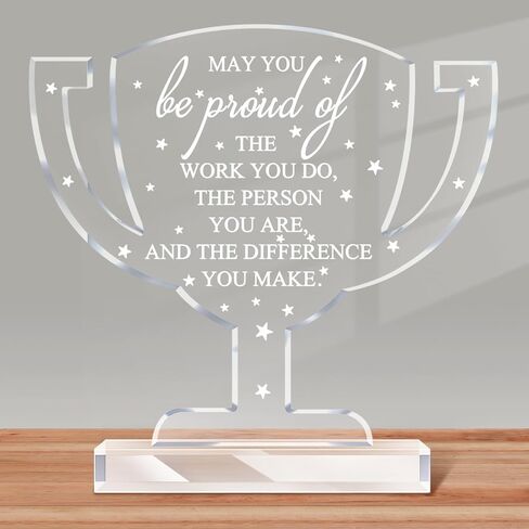 Maitys Thank You Gift Employee Inspirational Acrylic Sign Prizes Graduation Appreciation Gifts Employee of The Month Favor Keepsake for Nurse Women Teacher Team Volunteer Social Worker(Proud) in Saudi Arabia