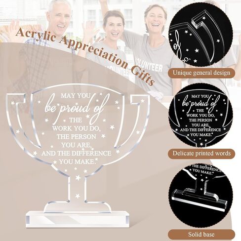 Maitys Thank You Gift Employee Inspirational Acrylic Sign Prizes Graduation Appreciation Gifts Employee of The Month Favor Keepsake for Nurse Women Teacher Team Volunteer Social Worker(Proud) in Saudi Arabia