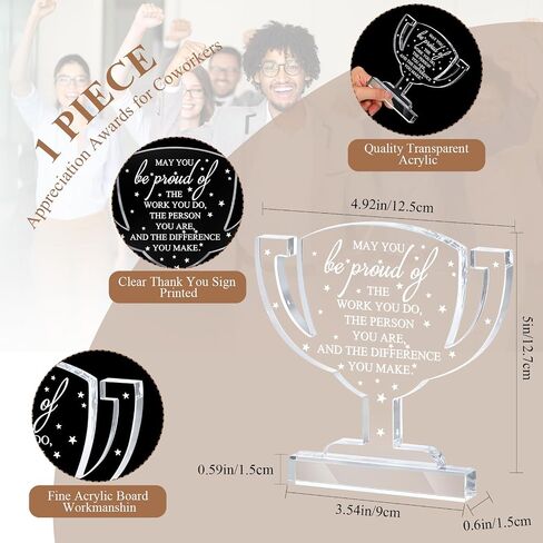 Maitys Thank You Gift Employee Inspirational Acrylic Sign Prizes Graduation Appreciation Gifts Employee of The Month Favor Keepsake for Nurse Women Teacher Team Volunteer Social Worker(Proud) in Saudi Arabia
