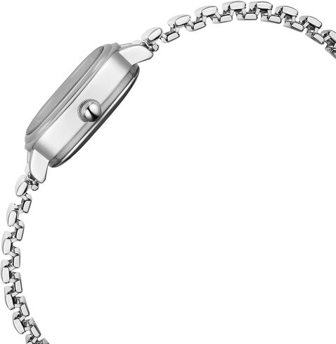 Dioofendi Petite Women's Women Easy Reader Watch ، ساعة مستطيلة ، نطاق تمدد الفولاذ المقاوم للصدأ ، مقاوم للماء in Kuwait