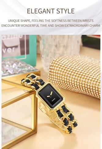 Gosasa Women's Watch Watch Chain Brid Band Fashion Square Bracelet Watches for Women Retro Minimalist Quartz Waterproof Ladies Watch in Kuwait