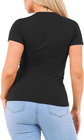القطن الخامس القمصان t للنساء الأكمام قصيرة tshirt tees basic vneck tshirts tops tops undershirt multers in Kuwait