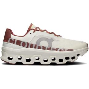 On Women's Cloudmonster 1 Running Shoes, Ivory/Ruby, 9 US
