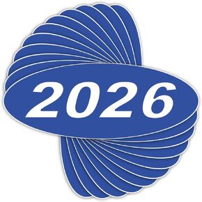 ملصقات نافذة Versa Tag 2023 بيضاوية الشكل لنوافذ تاجر السيارات مصنوعة بفخر في الولايات المتحدة الأمريكية، ملصقات Versa البيضاوية للزجاج الأمامي لعام 2023 باللون الأصفر والأحمر تأتي من اثني عشر (12) في العبوة in Kuwait