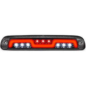 3BL-ZTL-007-CH عدسة شفافة LED بمرحلتين ضوء الفرامل الثالث المتسلسل متوافق مع 95-15 تاكوما / 16+ تاكوما (الوصول) كابينة ممتدة، غطاء أسود/عدسة شفافة