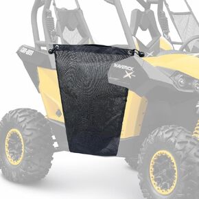 For UTV/ATV Trash Bag - PVC Mesh Storage Sack Compatible With Polaris RZR, Can-Am, CFMOTO, Kawasaki, Arctic Cat, Honda & Golf Carts - Off-Road Vehicle Accessories Universal Fit