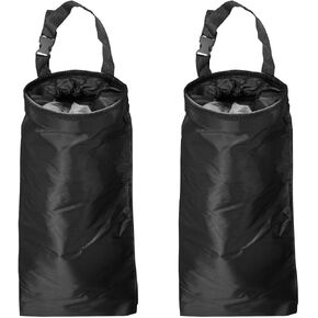 3PCS Hanging Car Garbage Bag for Back Seat - Universal Detachable Trash Bag Car Garbage Can with Elastic Opening, Washable Auto Trash Can Storage Bags for Outdoor Traveling & Home Use (3PCS)