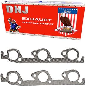 DNJ EG1135 Exhaust Manifold Gasket Set for 1990-2010 Chrysler, Dodge, Eagle, Plymouth, Volkswagen Caravan, Concorde, Dynasty 3.3L-3.8L V6 12V OHV 3778cc