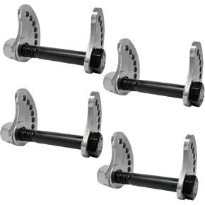 Alignment Caster Camber Bolt Kit for Chevy Silverado 1500 2500 3500 GMC Sierra 1500 2500 3500 2WD 4WD; 4 Pcs Stainless Steel Cam Bolts Kit