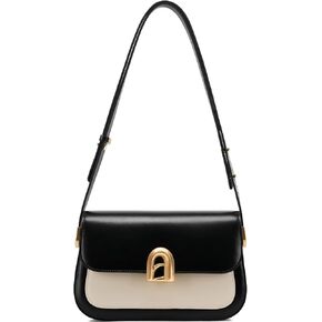 LA'FESTIN Genuine Leather Shoulder Purse for Women, Designer Handbag with Adjustable Strap, Going Out Crossbody Bag
