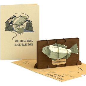 Lovepop Reel Kick-Bass Dad Father's Day Pop-Up Card