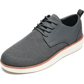Men's Casual Dress Oxfords Shoes Breathable Knit Leisure Fashion Sneakers Lightweight Comfortable Walking Shoes