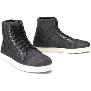 Milwaukee Leather MBM9108 Men's Black Canvas Reinforced Motorcycle Casual Street Riding Shoes w/Ankle Support - 7.5
