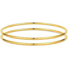Elegance 11 designs 2mm/3mm Gold Bangles Bracelets Set For Women Non Tarnish, Stainless Steel Bracelets Jewelry Stackable Thin Minimalistic Waterproof Gold Bangles