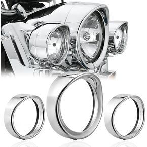 7 "chrome style style legamp rem ring + 4.5" تمرير الحافة الضوئية المتوافقة مع Harley Davidson Touring Road street Glide Electra Glide Ultra Limited 1962