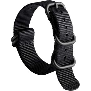 BINLUN Nylon Watch Strap Thick Premium Ballistic Multicolor Bands for Men Women 18mm 19mm 20mm 21mm 22mm 23mm 24mm with Military Heavy Duty 5 Rings Silver/Black Stainless Steel Buckle