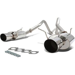 DNA MOTORING CBE-FM10V6-NRT Muffler CatBack Exhaust System [Compatible with 11-14 Ford Mustang 3.7L V6 ONLY]