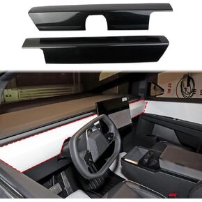 Carbon Fiber Style Central Control Dashboard Panel Cover Trim Accessories for Tesla Cybertruck (Bright Surface)